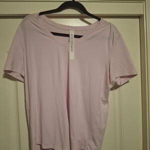 Lululemon Soft Pink V-Neck Tee